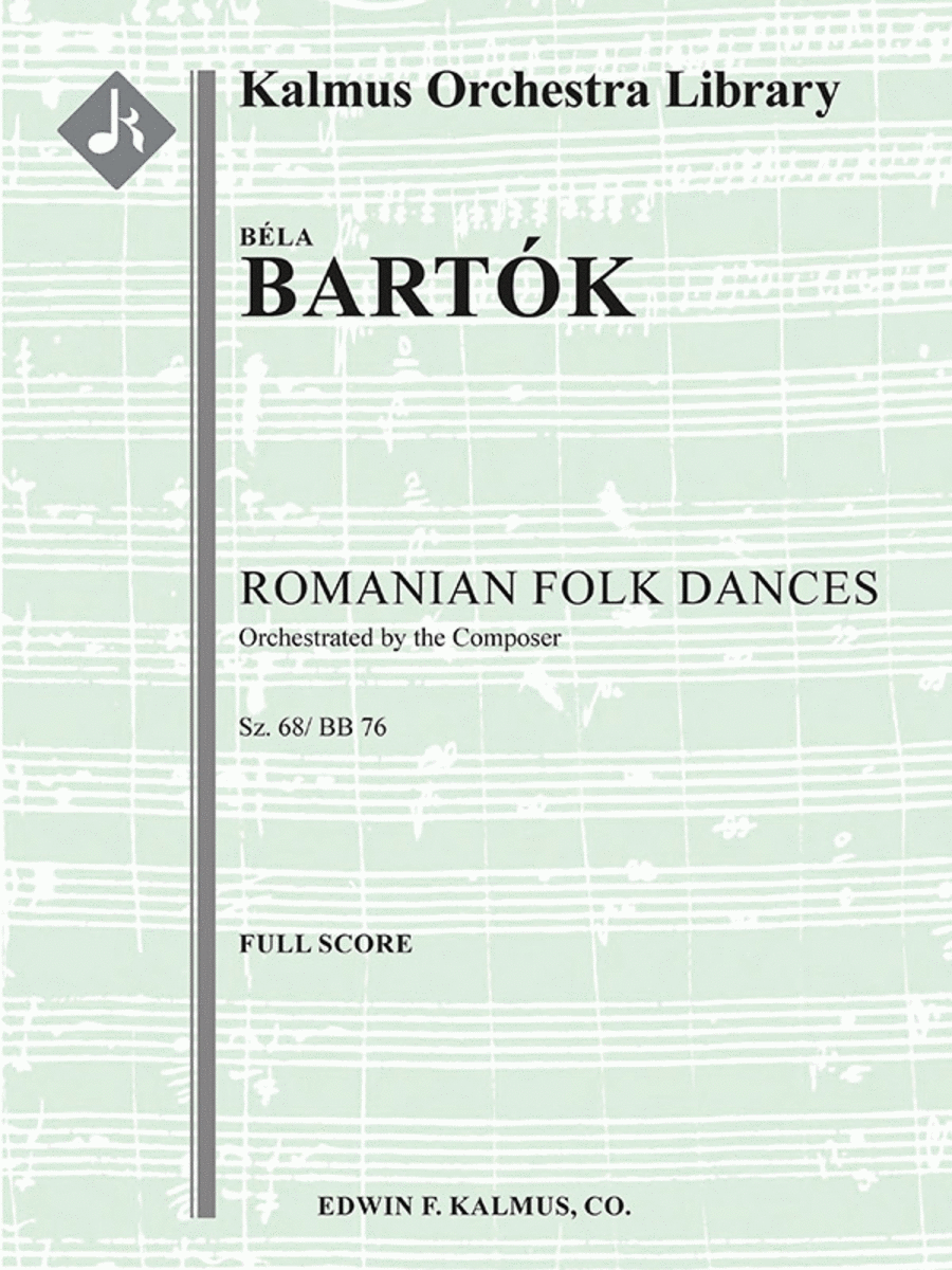 Romanian Folk Dances, Sz. 68/ BB 76 Full Orchestra scores gallery preview page 1