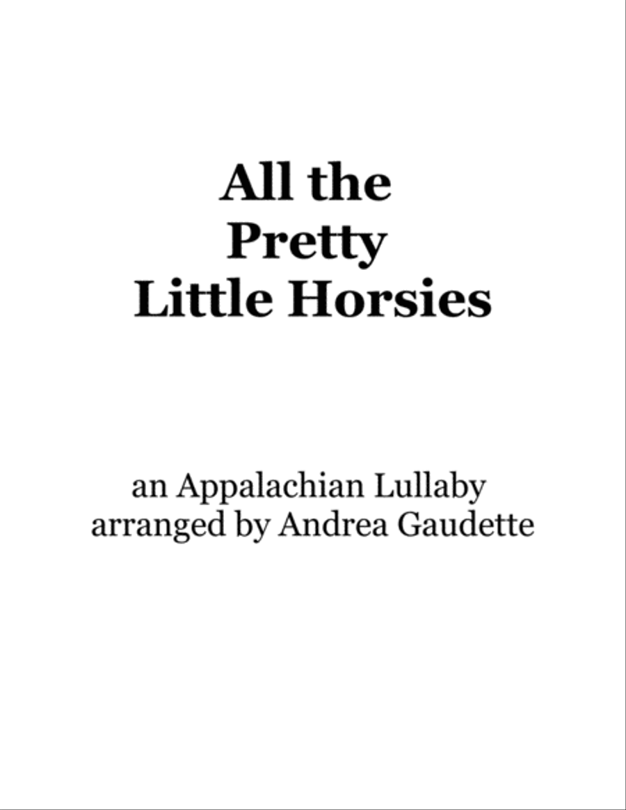 All the Pretty Little Horsies image number null