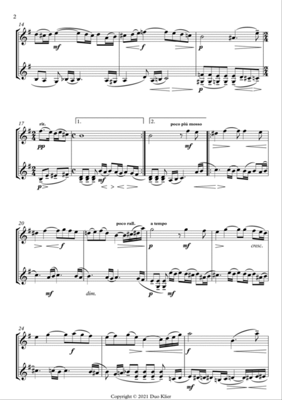 Rachmaninoff - Vocalise (Violin Duet) String Duet scores gallery preview page 3