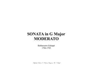 Book cover for SONATA IN G MAJOR - MODERATO - B. Galuppi - For Organ