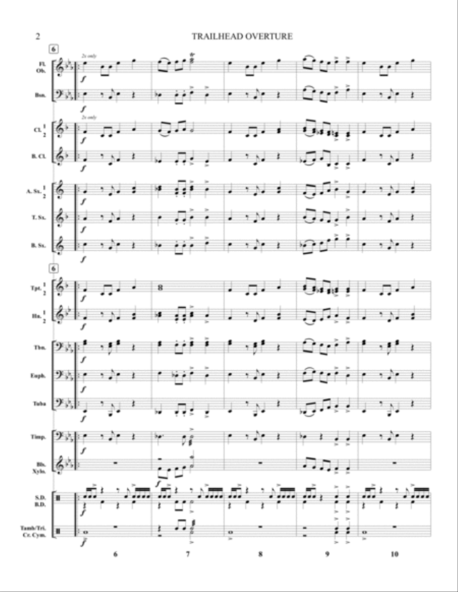 Trailhead Overture Concert Band scores gallery preview page 4