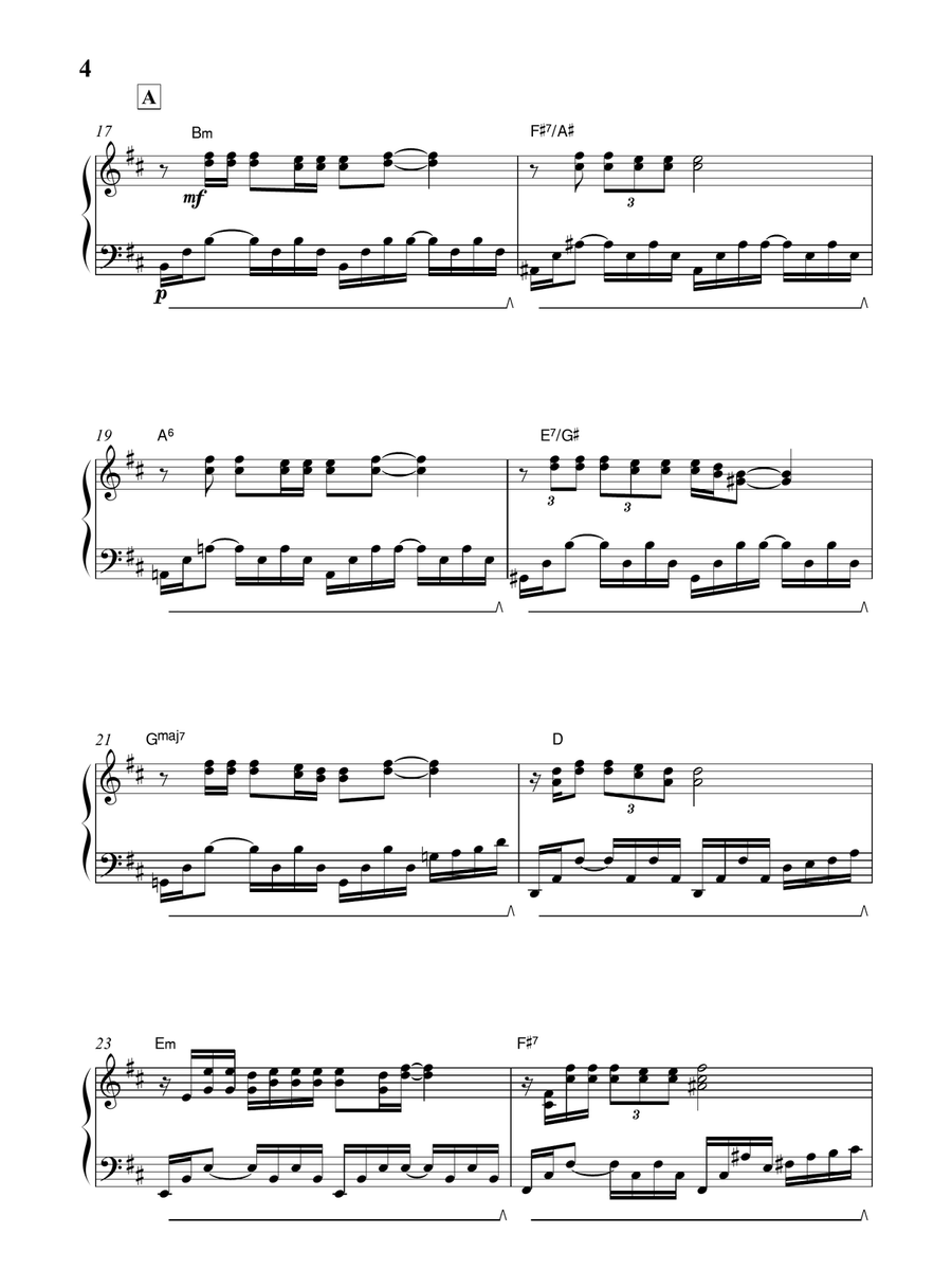 Hotel California Piano Solo scores gallery preview page 5