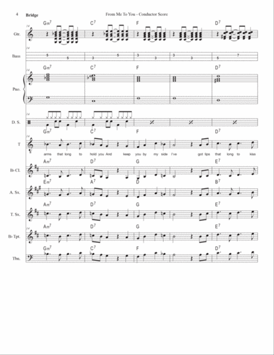 From Me To You Jazz Ensemble scores gallery preview page 4