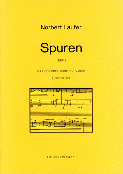 Spuren für Sopranblockflöte und Violine (1984)
