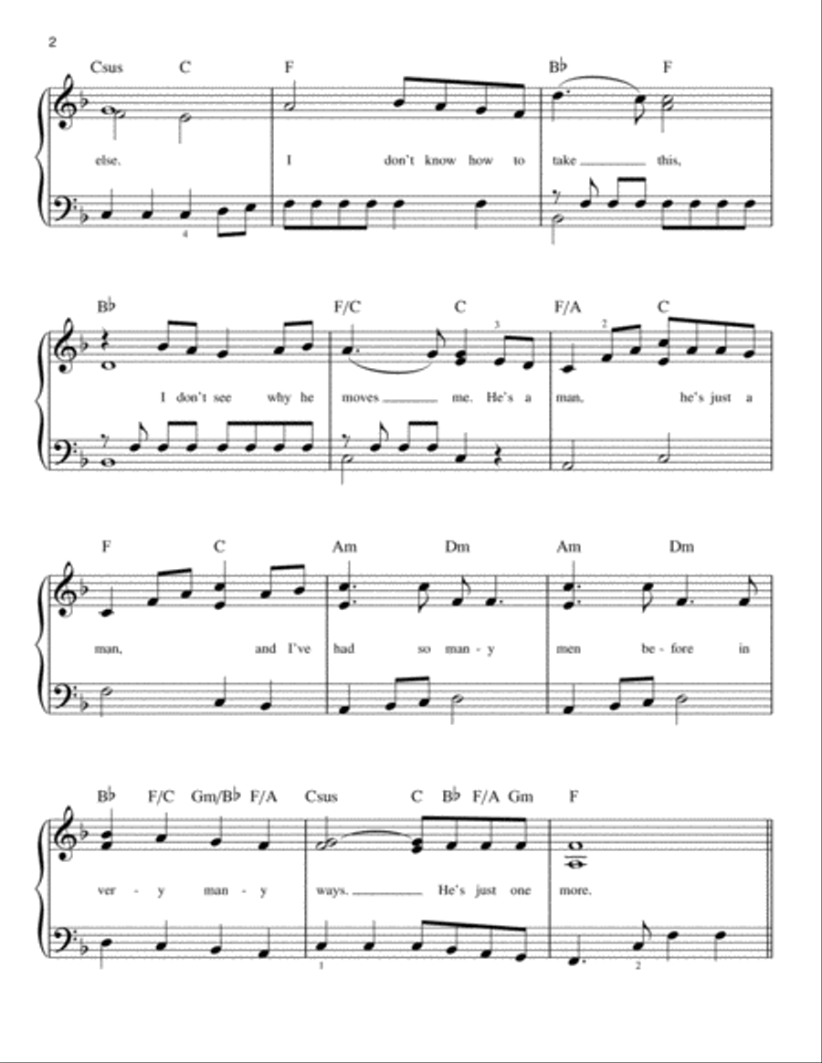 I Don't Know How To Love Him Easy Piano scores gallery preview page 2