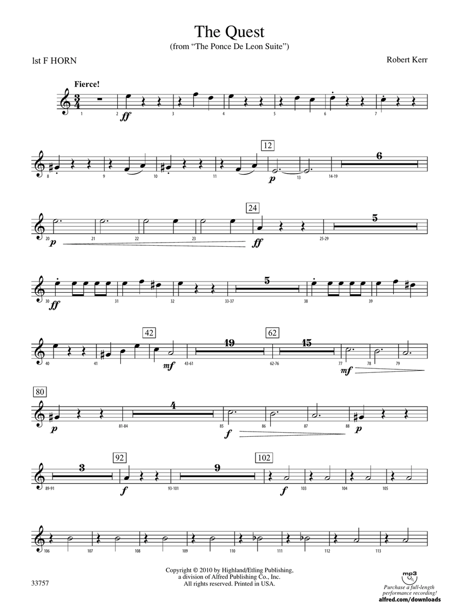 The Quest: 1st F Horn