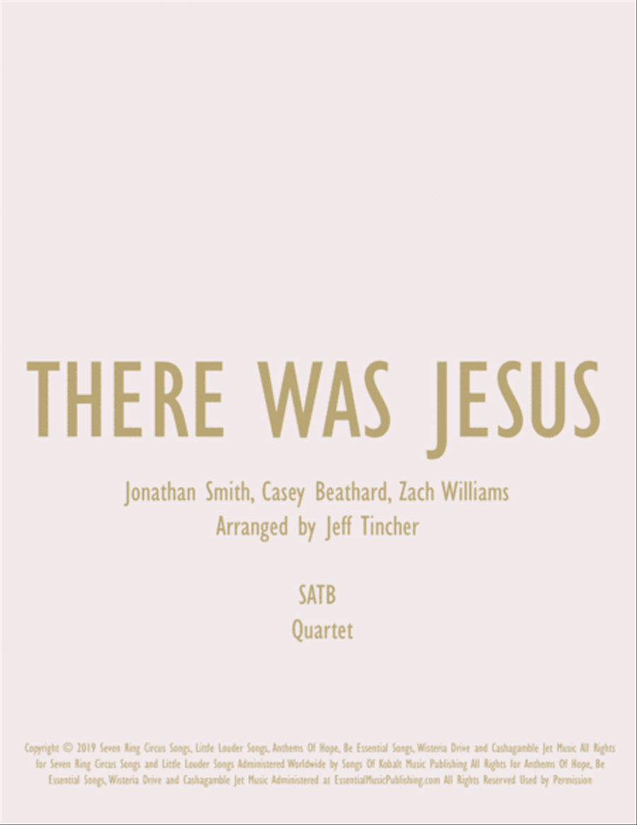 There Was Jesus There Was Jesus 4-Part scores gallery preview page 1