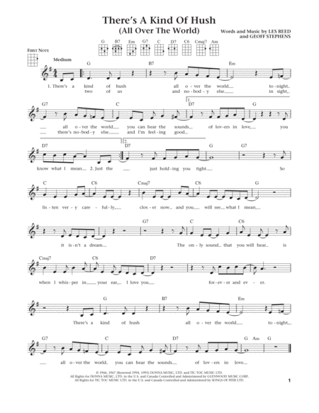 There's A Kind Of Hush (All Over The World) (from The Daily Ukulele) (arr. Liz and Jim Beloff)