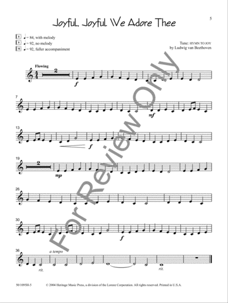 Sacred Solos for the Young Musician: Clarinet/Bass Clarinet Bass Clarinet scores gallery preview page 3