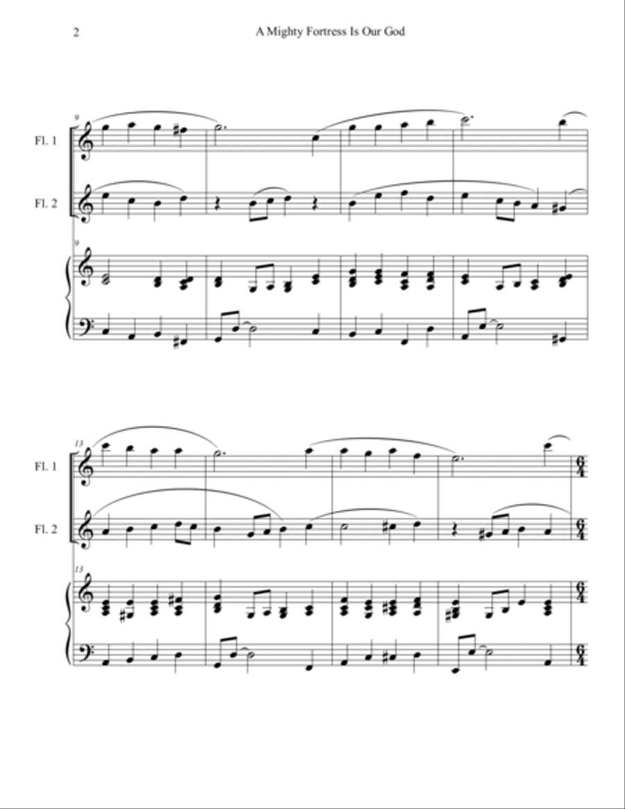 20 Greatest Hymns for 2 Flutes with Piano Accompaniment Flute Duet scores gallery preview page 4