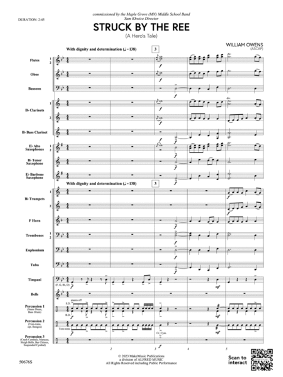 Struck by the Ree: Score Concert Band scores gallery preview page 3