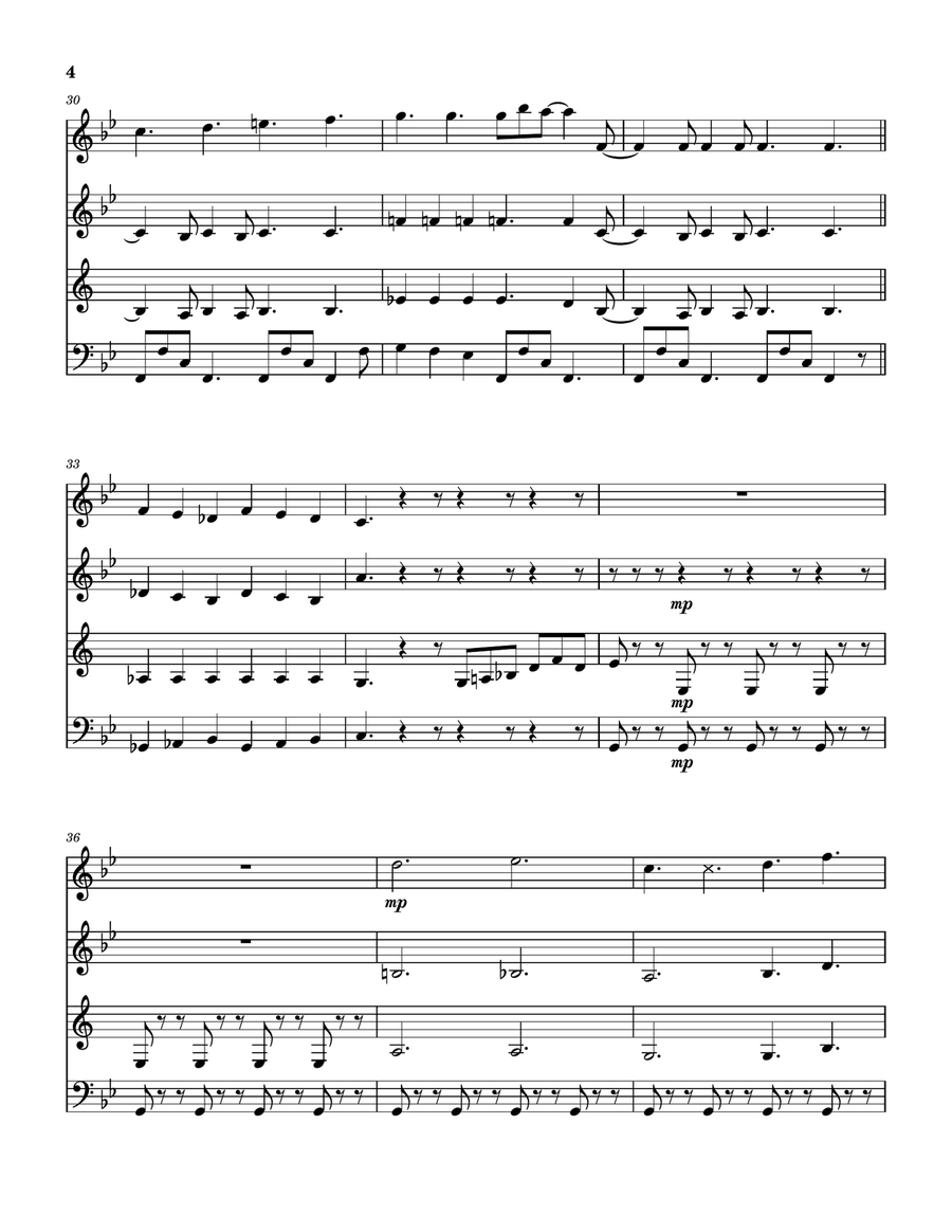 The Return Of The Giant Hogweed Woodwind Quartet scores gallery preview page 5