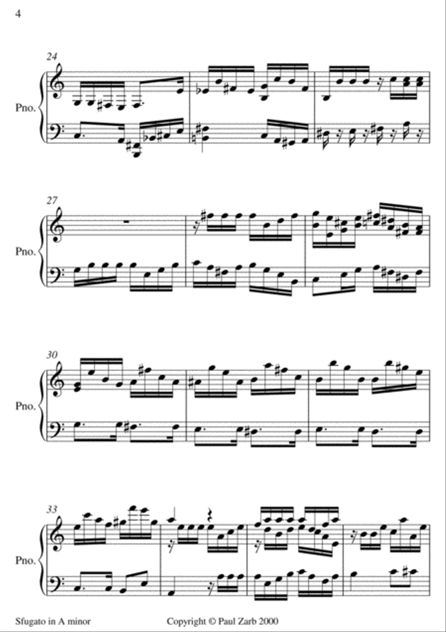 Sfugato in A Minor Sfugato in A Minor Piano Solo scores gallery preview page 4