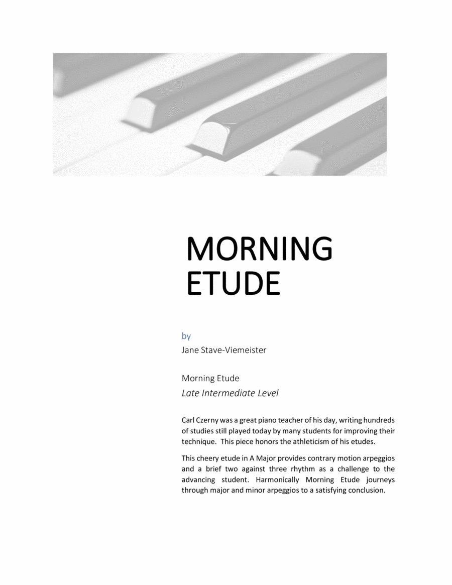 Morning Etude Piano Method scores gallery preview page 1
