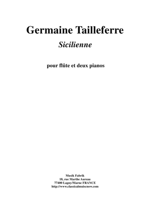 Book cover for Germaine Tailleferre: Sicilienne for flute and two pianos
