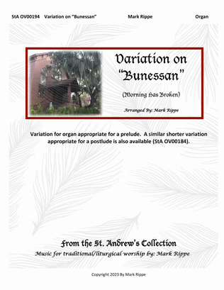 Book cover for Variation on "Bunessan" (Morning Has Broken) StA OV00194