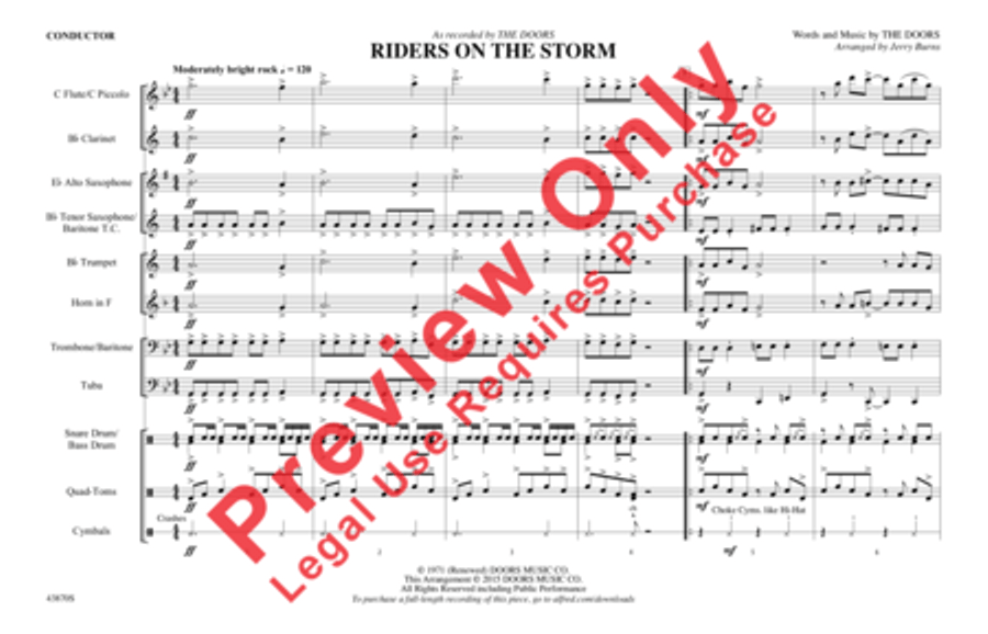 Riders on the Storm Marching Band scores gallery preview page 2