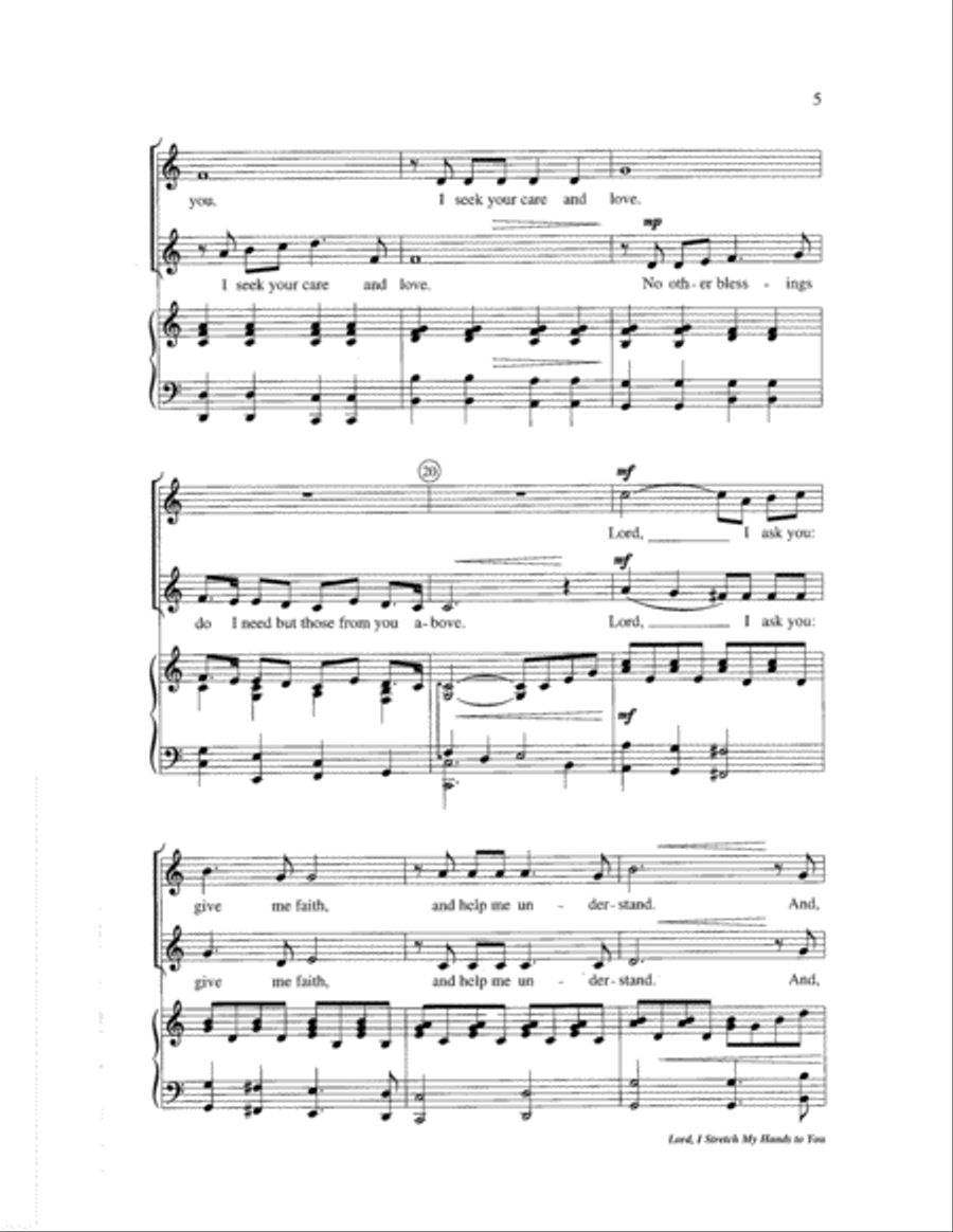 Lord, I Stretch My Hands to You 2-Part scores gallery preview page 5