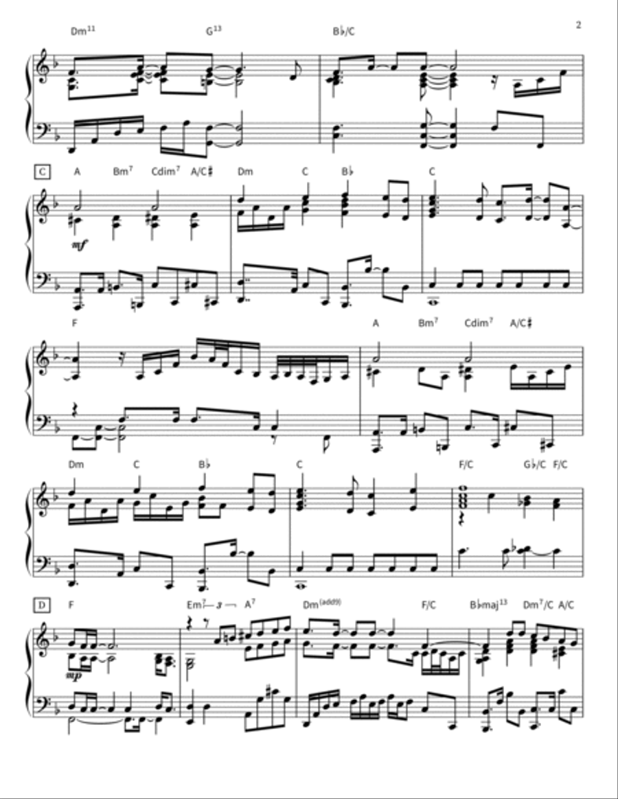 Yesterday Piano Solo scores gallery preview page 2