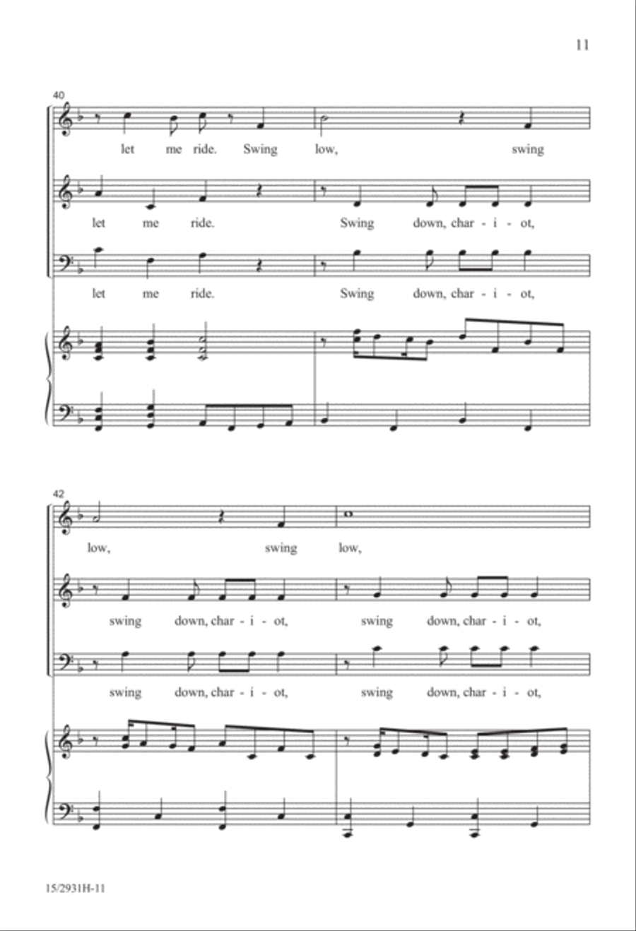 Swing Down, Ezekiel! Swing Down, Ezekiel! 3-Part scores gallery preview page 11