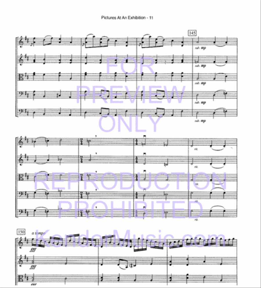 Pictures At An Exhibition String Orchestra scores gallery preview page 14