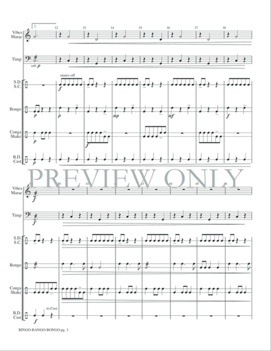 Bingo, Bango, Bongo Small Ensemble scores gallery preview page 5
