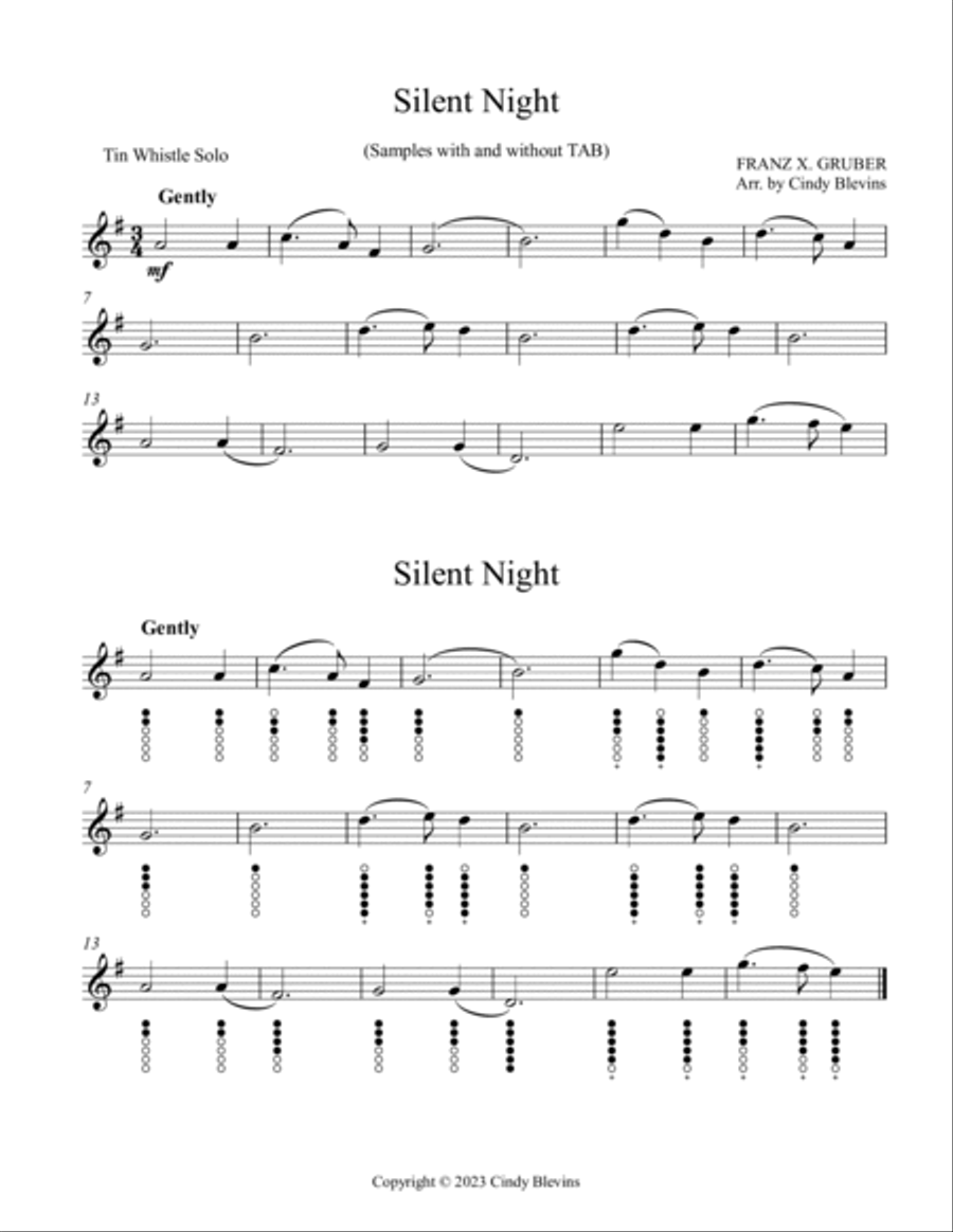 15 Christmas Favorites, for Tin Whistle Solo Tin Whistle scores gallery preview page 4