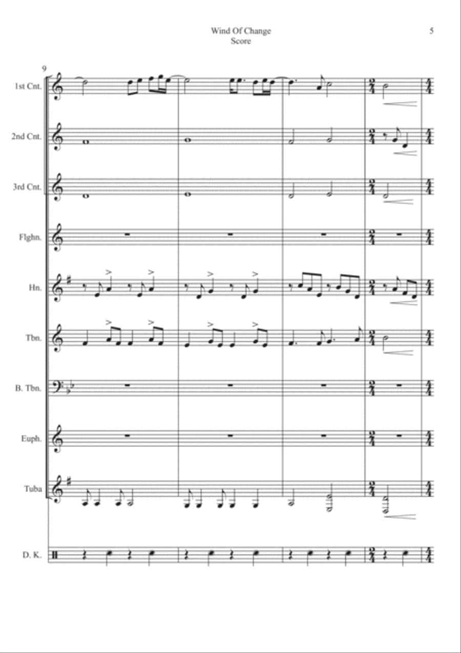 Wind Of Change Brass Ensemble scores gallery preview page 5