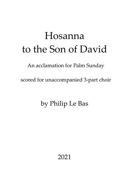 Hosanna to the Son of David image number null