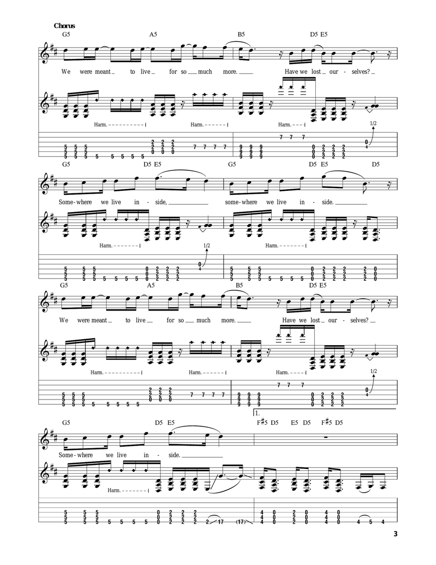 Meant To Live Meant To Live Acoustic Guitar scores gallery preview page 3