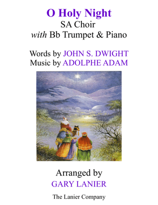 Book cover for O HOLY NIGHT (SA Choir with Bb Trumpet & Piano - Score & Parts included)