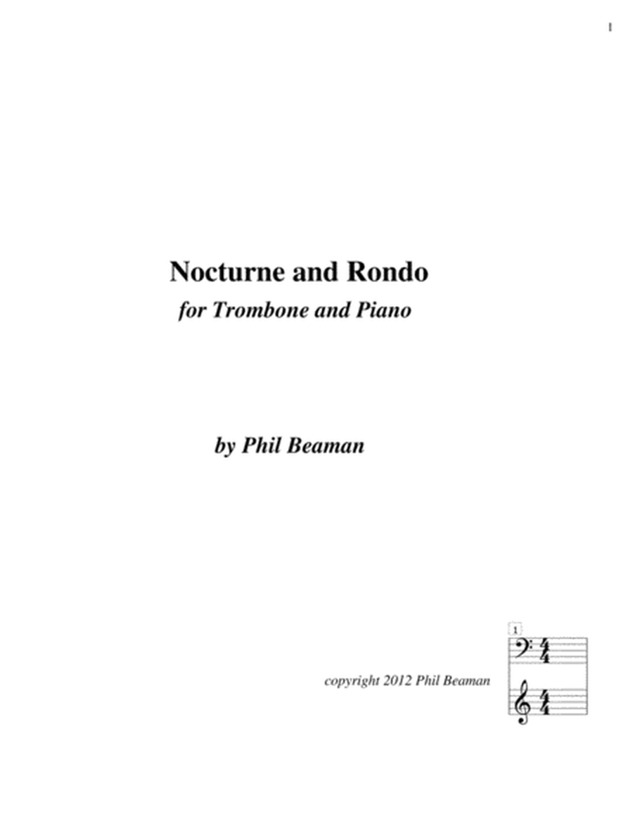 Nocturne and Rondo - trombone and piano image number null