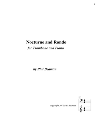 Book cover for Nocturne and Rondo - trombone and piano