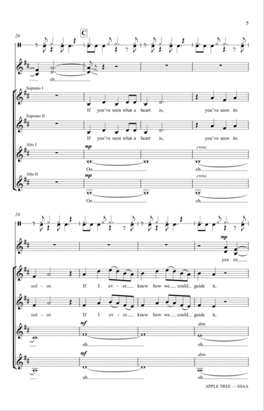 Apple Tree (arr. Katerina Gimon) SSAA scores gallery preview page 3