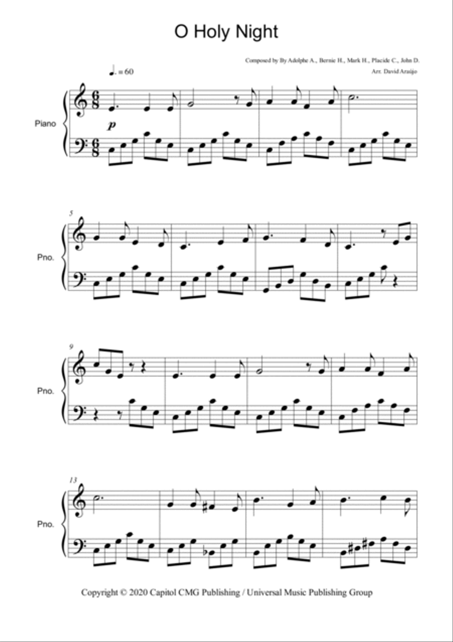 O Holy Night Piano Solo scores gallery preview page 2