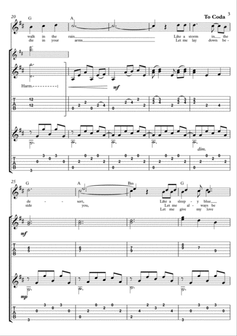 Annie's Song Acoustic Guitar scores gallery preview page 3