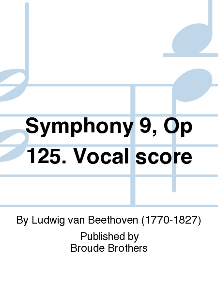 Symphony 9 vocal score (Ger)