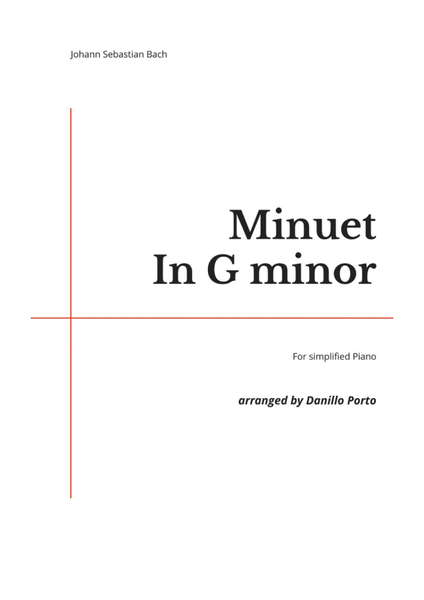 J.S.Bach - Minuet in g minor - Piano Easy image number null