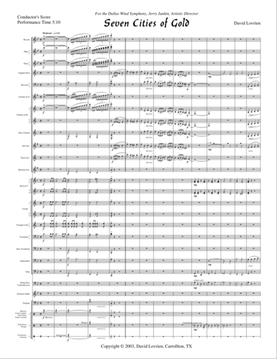 Seven Cities of Gold Seven Cities of Gold Concert Band scores gallery preview page 5