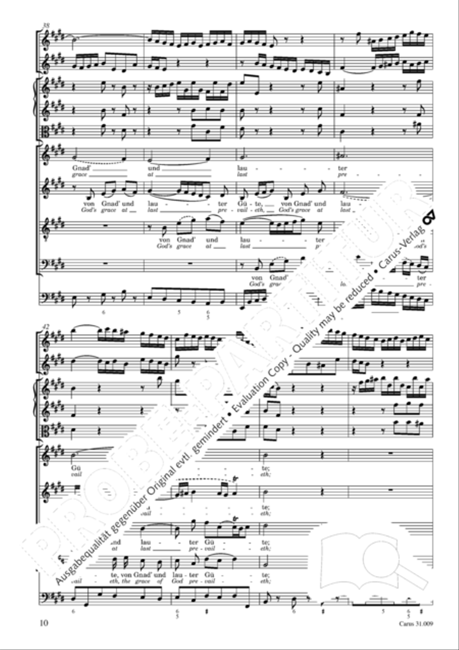 Salvation sure has come to man (Es ist das Heil uns kommen her) 4-Part scores gallery preview page 11