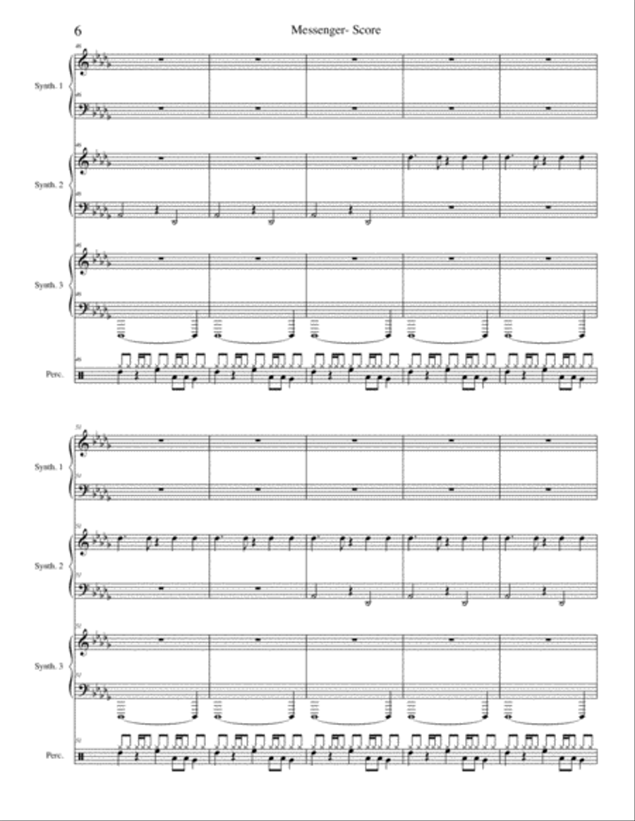 Messenger from Space Probes Drum Set scores gallery preview page 6