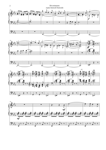 Divertimento per organo sopra funiculì funiculà Organ Solo - Digital Sheet Music