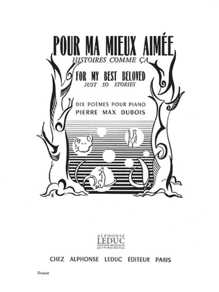 Book cover for Pour Ma Mieux Aimee, Histoires Comme Ca (piano Solo)