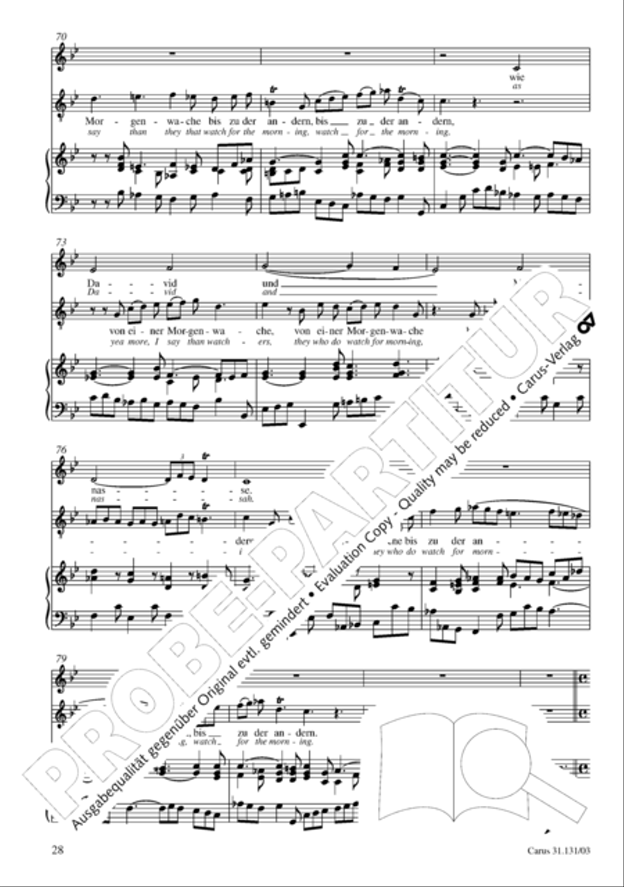Form the deep, Lord, cried I, Lord, to Thee (Aus der Tiefe rufe ich, Herr, zu dir) 4-Part scores gallery preview page 29