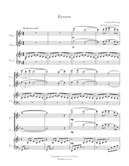 Reverie for Flute Duet and Piano image number null