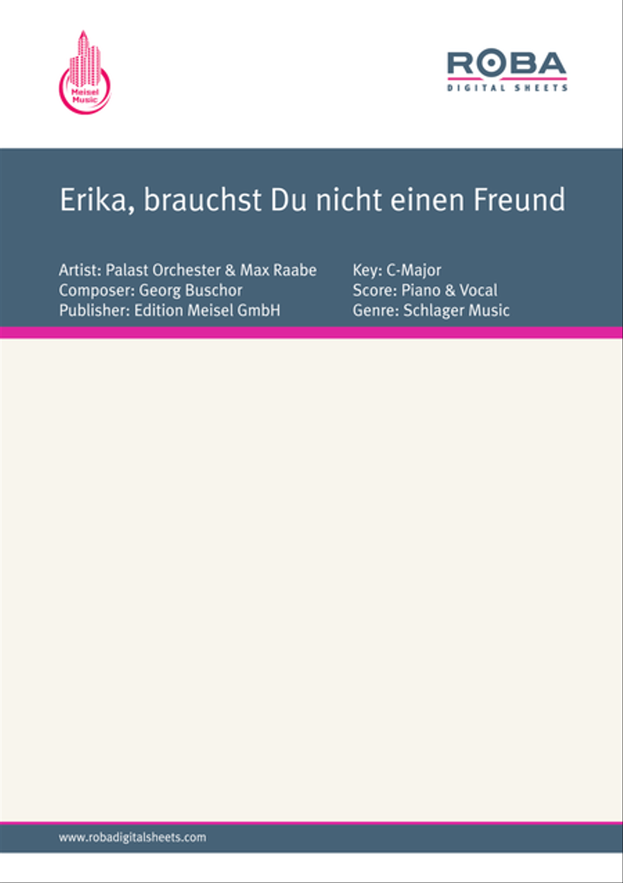 Erika, brauchst Du nicht einen Freund Voice scores gallery preview page 1
