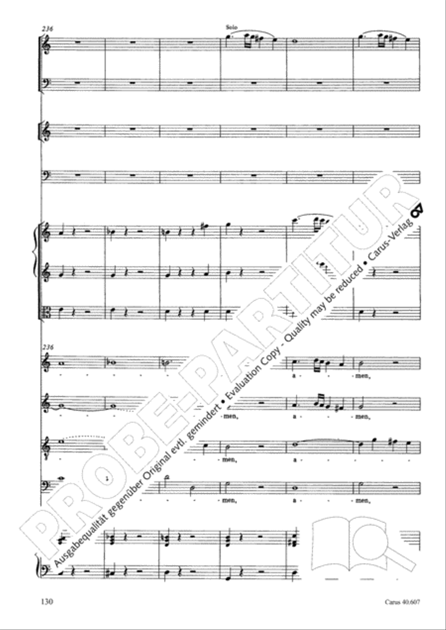 Mass in time of war (Missa in tempore belli) 4-Part scores gallery preview page 140
