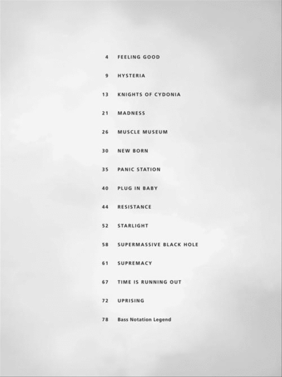Muse – Bass Tab Collection Bass Guitar Tablature scores gallery preview page 3