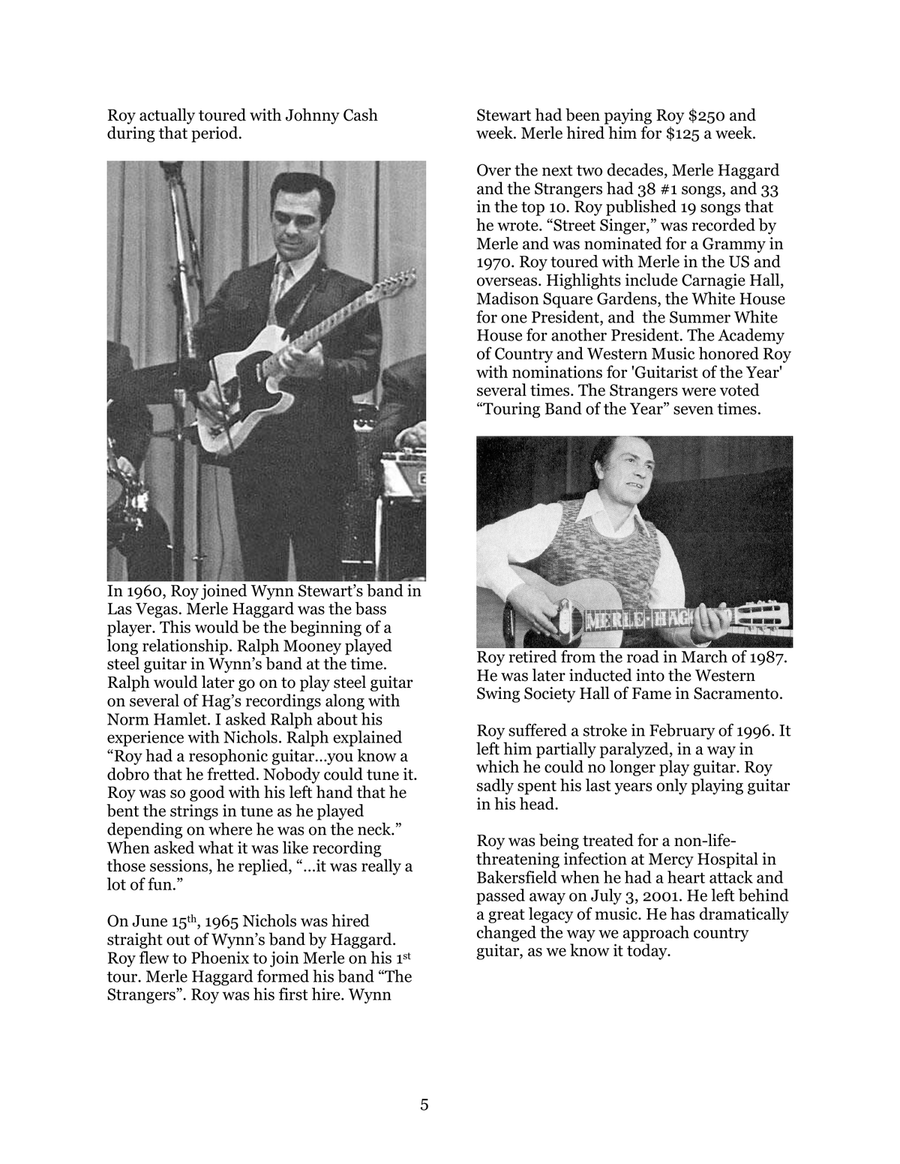The Guitar Styles of Roy Nichols - Music Score and Tablature Electric Guitar scores gallery preview page 5