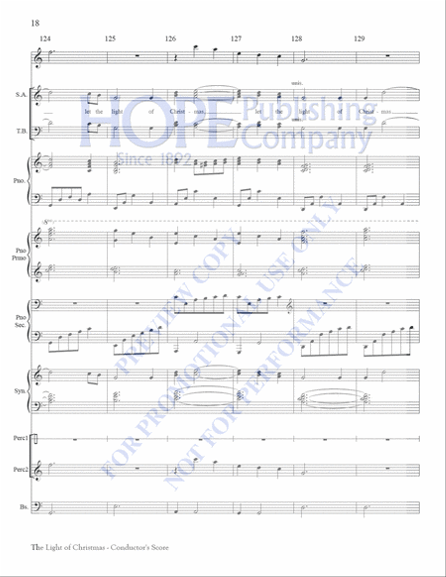 The Light of Christmas Choir scores gallery preview page 19